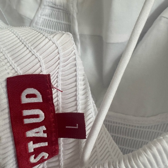 STAUD Landry White Maxi Dress Large B2210 - Picture 8 of 8